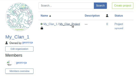 Project files over view in QFieldCloud